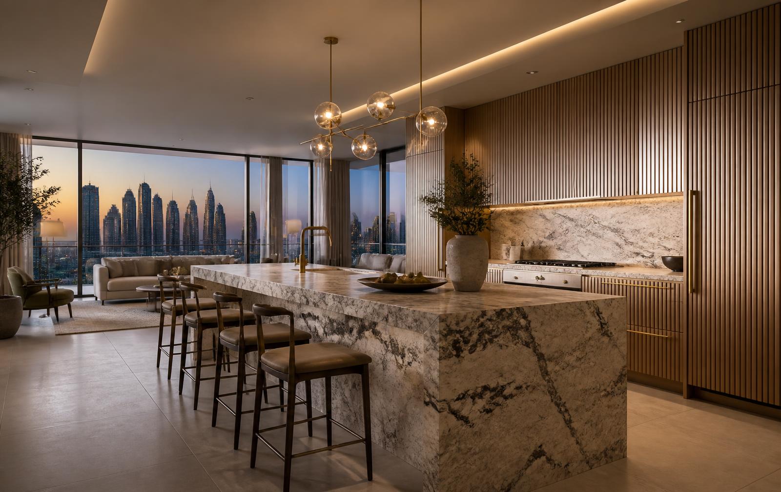 Skyline Penthouse Renovation in Downtown Dubai by Blue Iconic